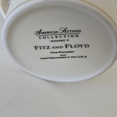 Fitz & Floyd “Roanoke” Creamer & Sugar Bowl Set