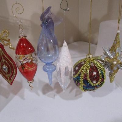 Elegant Glass Christmas Ornaments Lot 1