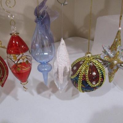 Elegant Glass Christmas Ornaments Lot 1