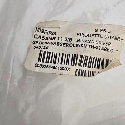 Mikasa Pirouette Gold Accented Serving Utensils – Set of 3 (New in Packaging)