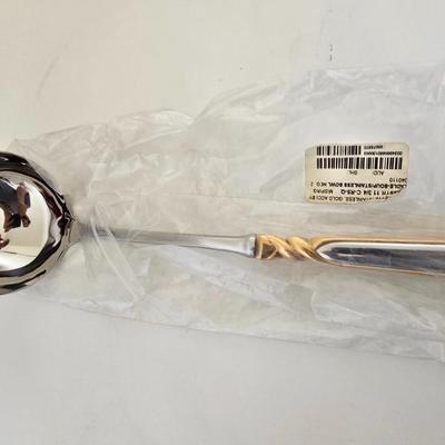 Mikasa Pirouette Gold Accented Serving Utensils – Set of 3 (New in Packaging)