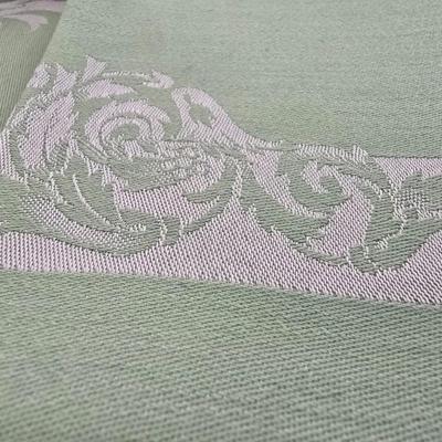 Elegant Vintage Table Setting Bundle – Green Damask Table Linens + 13 Aukey Silver-Plated Napkin Rings