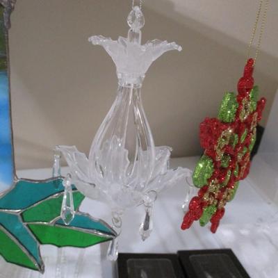 Stained Glass Christmas Decorations Katherine's Collection Icicles Lot 9