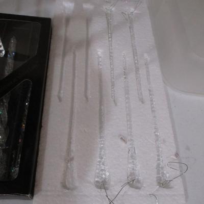 Stained Glass Christmas Decorations Katherine's Collection Icicles Lot 9