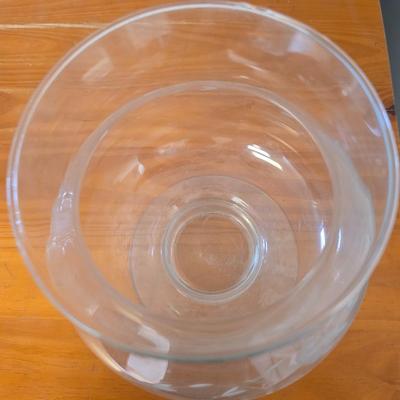 Princess House Heritage Entertaining Set – Etched Glass Vase / Bowl & 4 Goblets