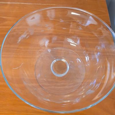 Princess House Heritage Etched Glass Pedestal Bowl