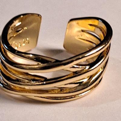 Ring 18k Gold Overlay Sterling Silver