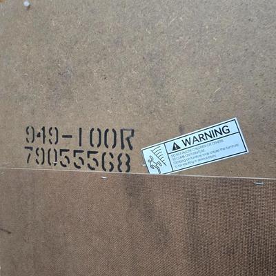 Rustic Burgundy Painted Wood Cabinet / Hutch