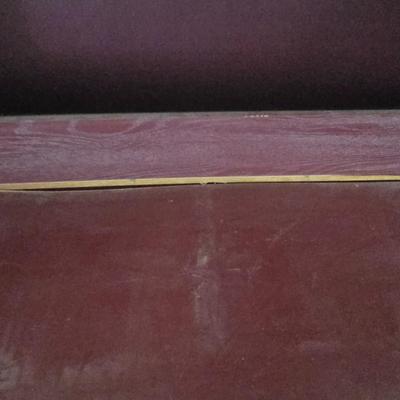 Rustic Burgundy Painted Wood Cabinet / Hutch