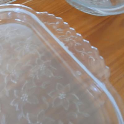 Princess House Fantasia Clear Glass Bakeware & Serving Set – 9 Pieces