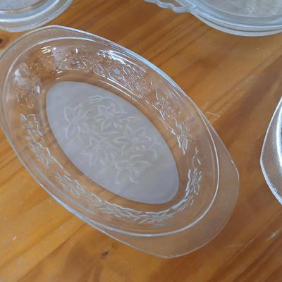 Princess House Fantasia Clear Glass Bakeware & Serving Set – 9 Pieces