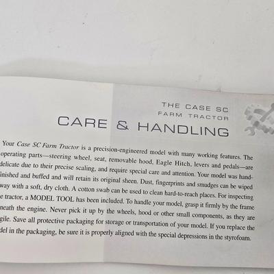 Franklin Mint Case SC Die-Cast Farm Tractor Model with Collector’s Guide – Scale Replica