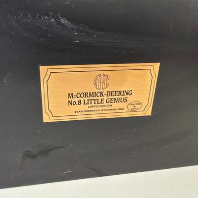 Limited Edition Cast Metal Farm Plow Replica – Red & Silver on Display Base