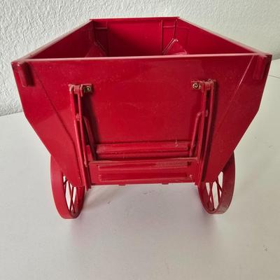 Franklin Mint Red Farm Wagon – Die-Cast Model Display Piece