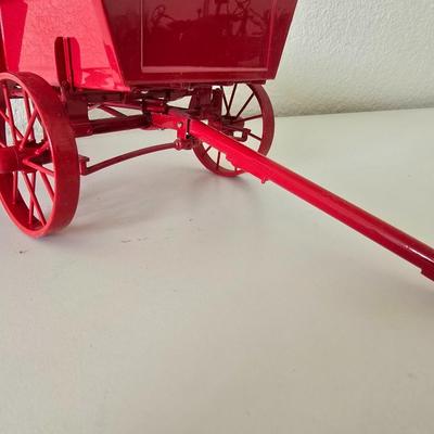 Franklin Mint Red Farm Wagon – Die-Cast Model Display Piece