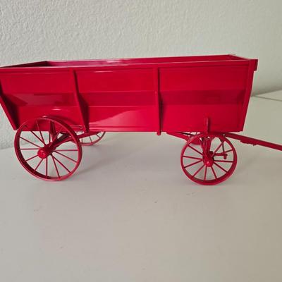 Franklin Mint Red Farm Wagon – Die-Cast Model Display Piece