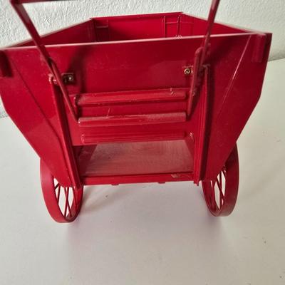 Franklin Mint Red Farm Wagon – Die-Cast Model Display Piece