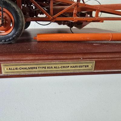 Franklin Mint Allis-Chalmers Type 60A All-Crop Harvester – Die-Cast Model on Base