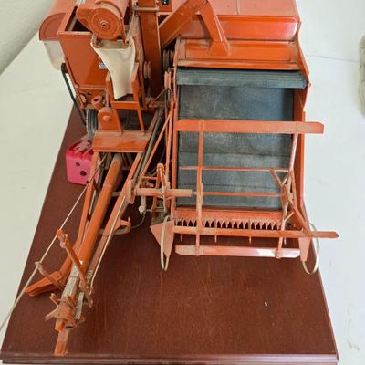 Franklin Mint Allis-Chalmers Type 60A All-Crop Harvester – Die-Cast Model on Base