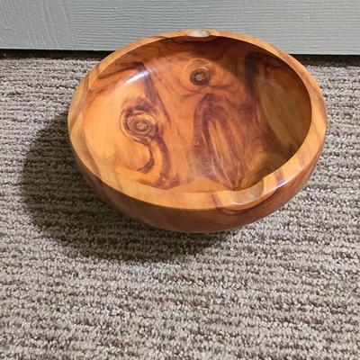 Rustic Charm Set – Stoneware Crock & Handcrafted by Boyd Williams - Estes Park, Co. Wood Bowl