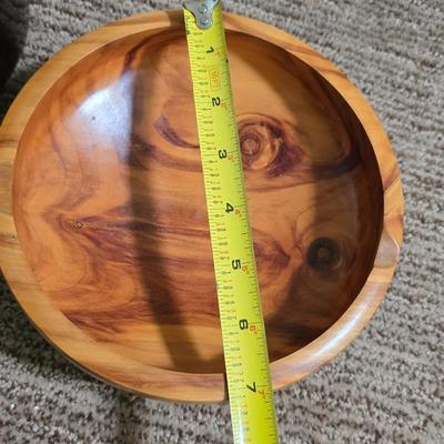 Rustic Charm Set – Stoneware Crock & Handcrafted by Boyd Williams - Estes Park, Co. Wood Bowl