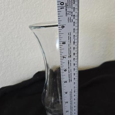 Retro Entertaining Set – Pink Deviled Egg Platter, Pressed Glass Serving Plate & Flared Bud Vase