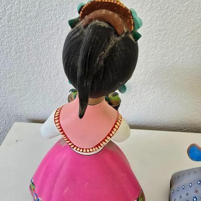 Hand-Painted Mexican Folk Art Figurines – Set of 2