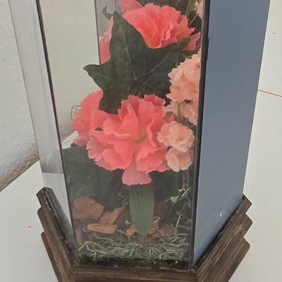 Vintage Glass Faux Floral Keepsake Terrarium music boxes – Set of 2