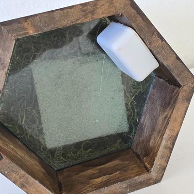 Vintage Glass Faux Floral Keepsake Terrarium music boxes – Set of 2