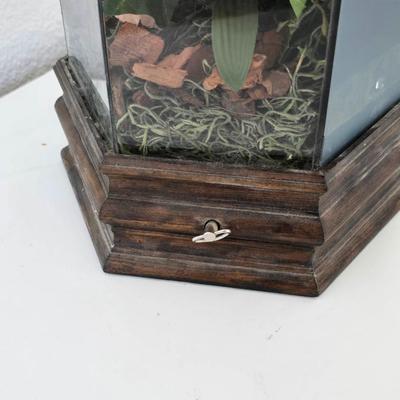 Vintage Glass Faux Floral Keepsake Terrarium music boxes – Set of 2