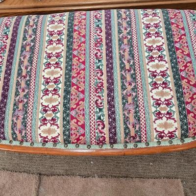 Vintage Upholstered drawer Trunk with Glass Pulls - Repurposed Dresser Base