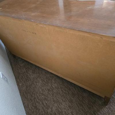 Vintage French Provincial Buffet / Dresser – Ornate Hardware & Serpentine Front