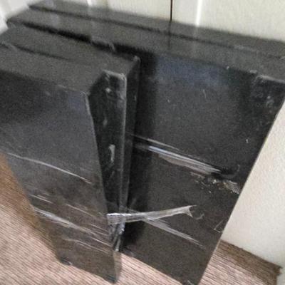 Black Plastic Portable Shelving Unit – Lightweight & Stackable