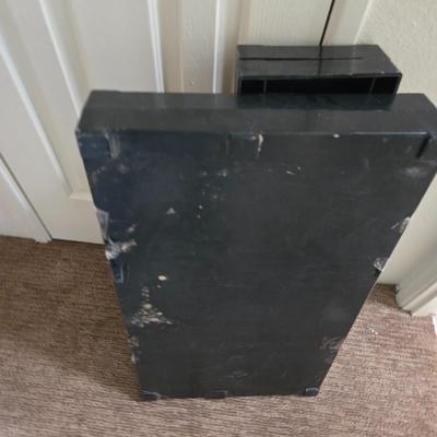 Black Plastic Portable Shelving Unit – Lightweight & Stackable