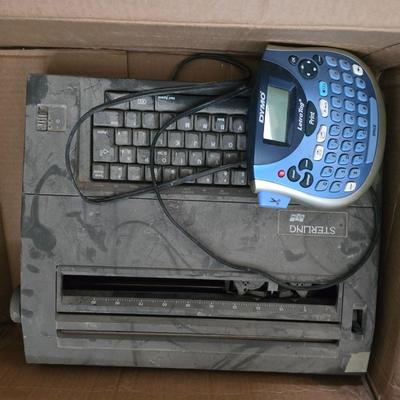 Retro Office Electronics Lot – SCM Sterling Electric Typewriter & DYMO LetraTag Label Maker