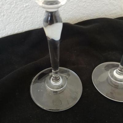 Mikasa “Antique Lace” Etched Crystal Cordial Glasses with Gold Rim – Set of 2