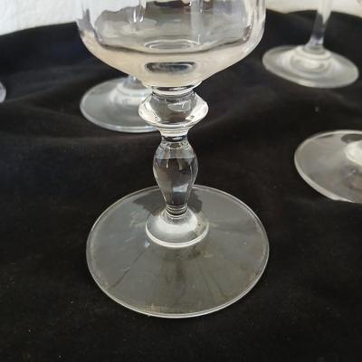 Mikasa “Antique Lace” Etched Crystal Wine Glasses with Gold Rim – MIXED Set of 6