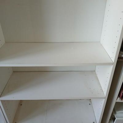 One White 5-Shelf Bookcase – Adjustable Shelving