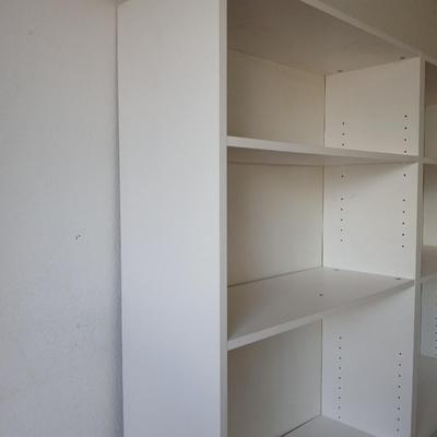 One White 5-Shelf Bookcase – Adjustable Shelving - Storage shelves