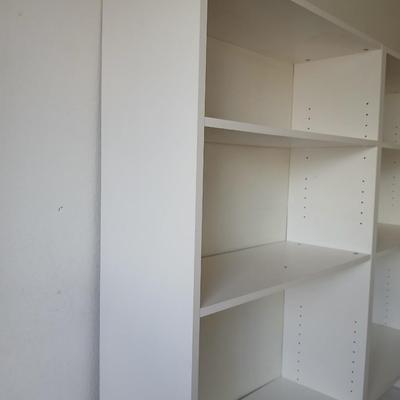 One White 5-Shelf Bookcase – Adjustable Shelving - Storage shelves