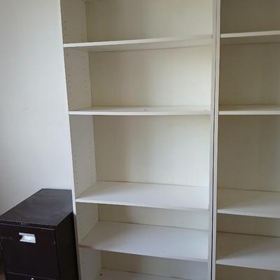 One White 5-Shelf Bookcase – Adjustable Shelving - Storage shelves