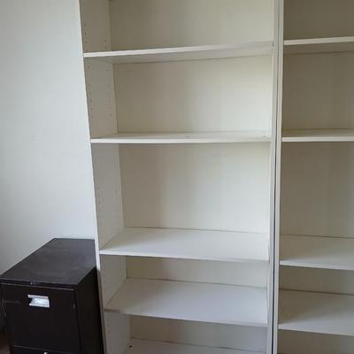 One White 5-Shelf Bookcase – Adjustable Shelving - Storage shelves