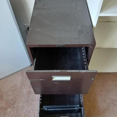 Office Essentials Lot – Metal Filing Cabinet + Framed White Board