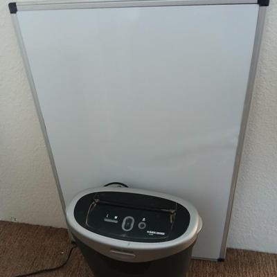 Whiteboard & Paper Shredder Office Bundle