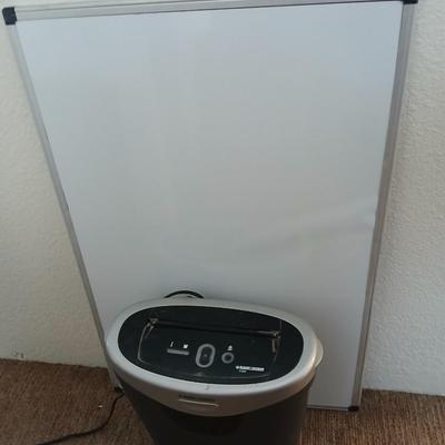 Whiteboard & Paper Shredder Office Bundle
