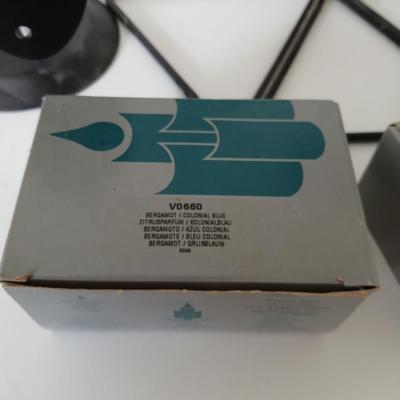 Party Lite Modern Metal Candle Holder Lot with Extra Party lite Votives