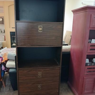 intage Mid-Century Modern Secretary Cabinet