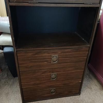 intage Mid-Century Modern Secretary Cabinet