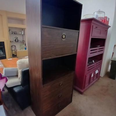 intage Mid-Century Modern Secretary Cabinet