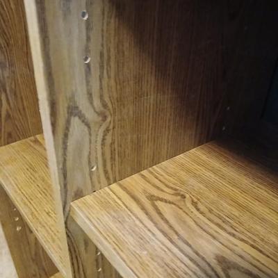 Modular Woodgrain Bookshelves cubby storage